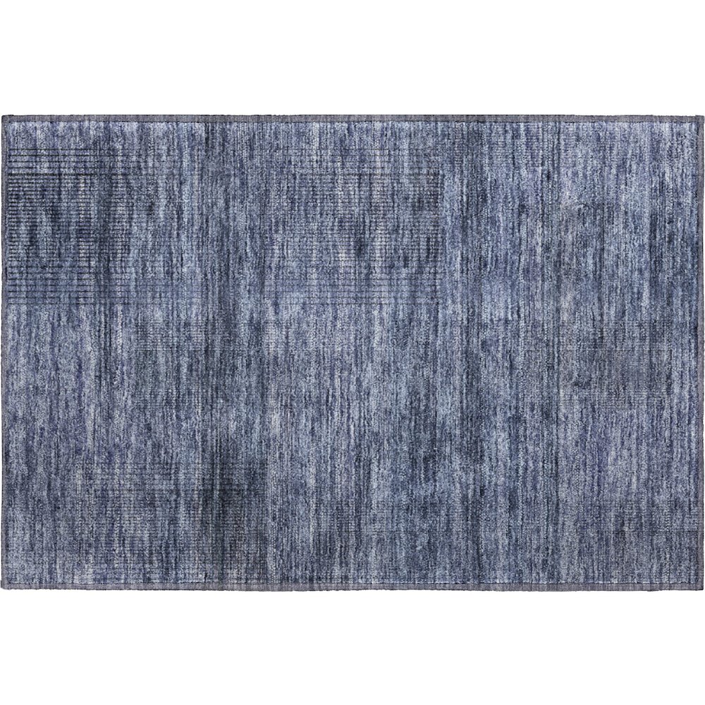 Premium Machine Washable Mayfield AMF820 Navy 1'8" x 2'6" Rug. Picture 1