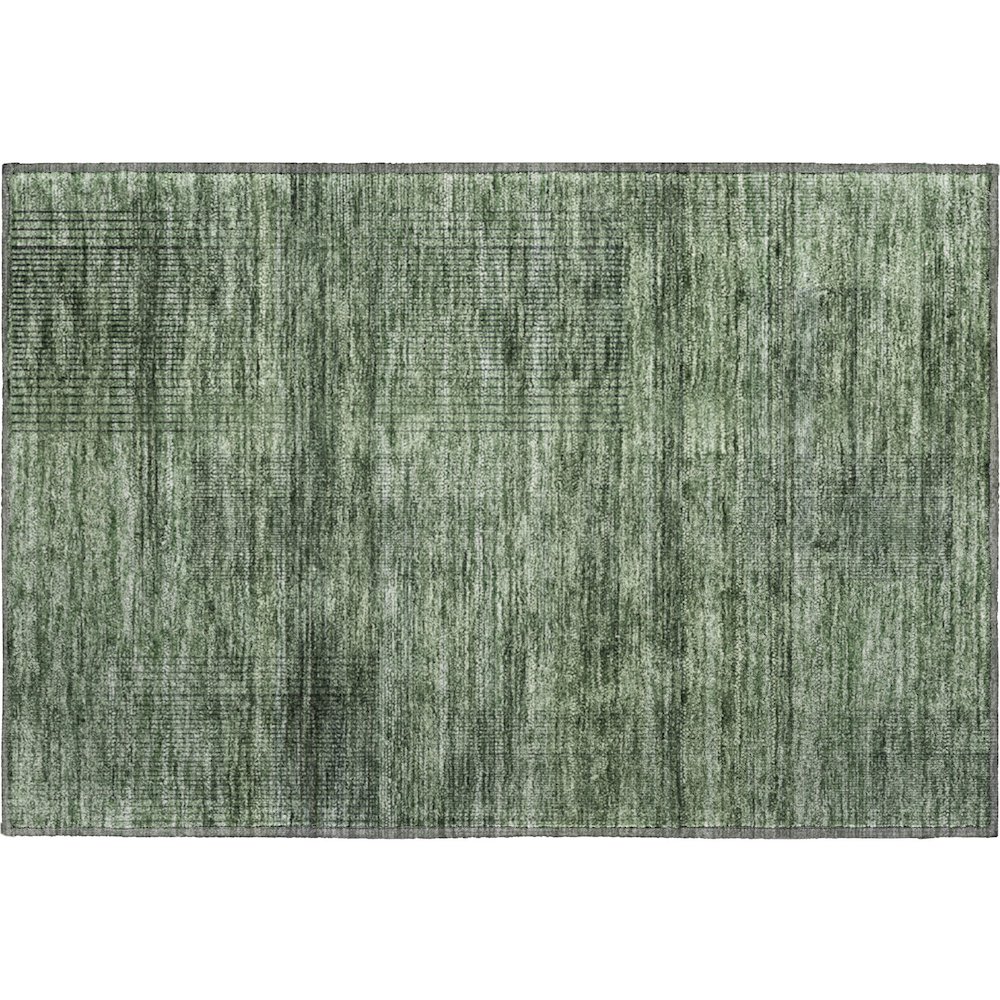 Premium Machine Washable Mayfield AMF820 Olive 1'8" x 2'6" Rug. Picture 1