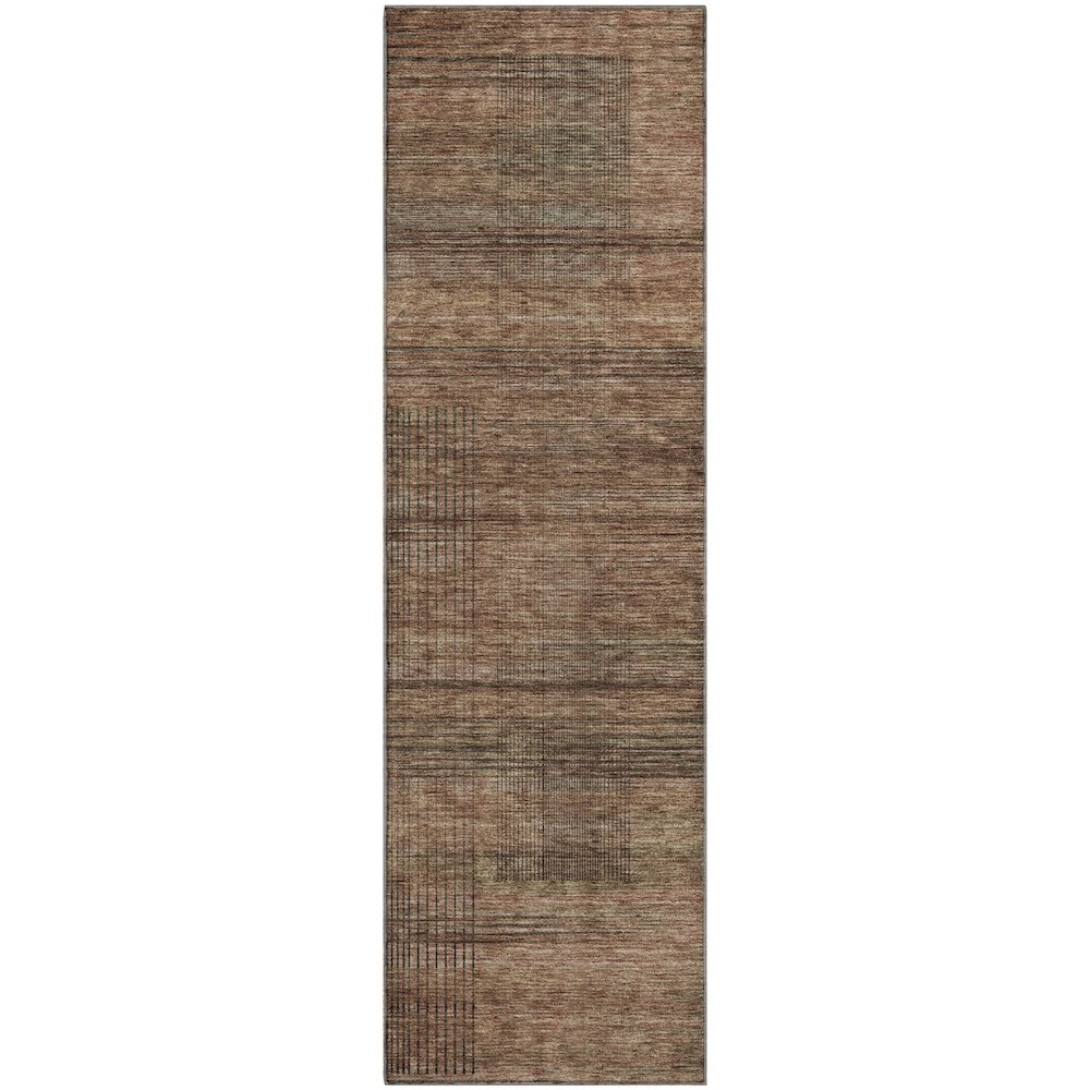 Premium Machine Washable Mayfield AMF820 Paprika 2'3" x 7'6" Runner Rug. Picture 1