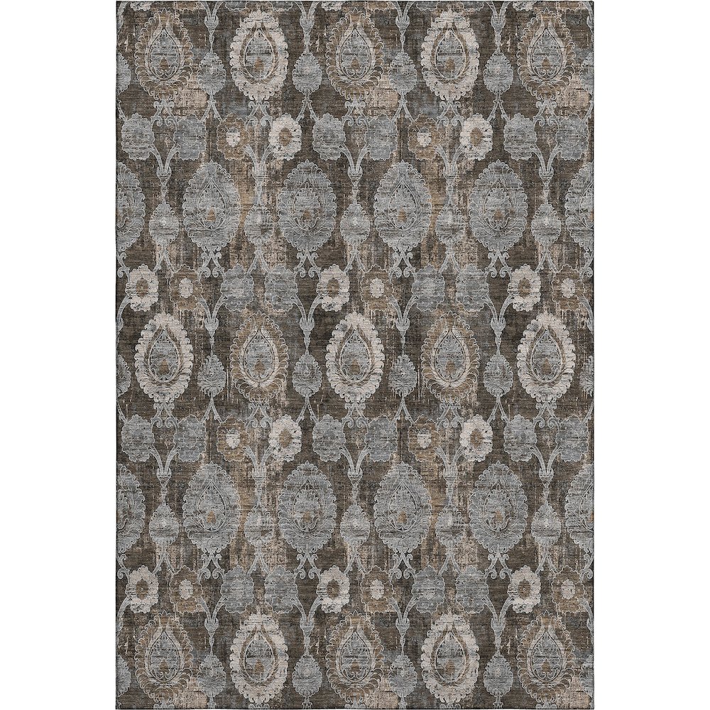 Premium Machine Washable Mayfield AMF821 Chocolate 2'6" x 3'10" Rug. Picture 1