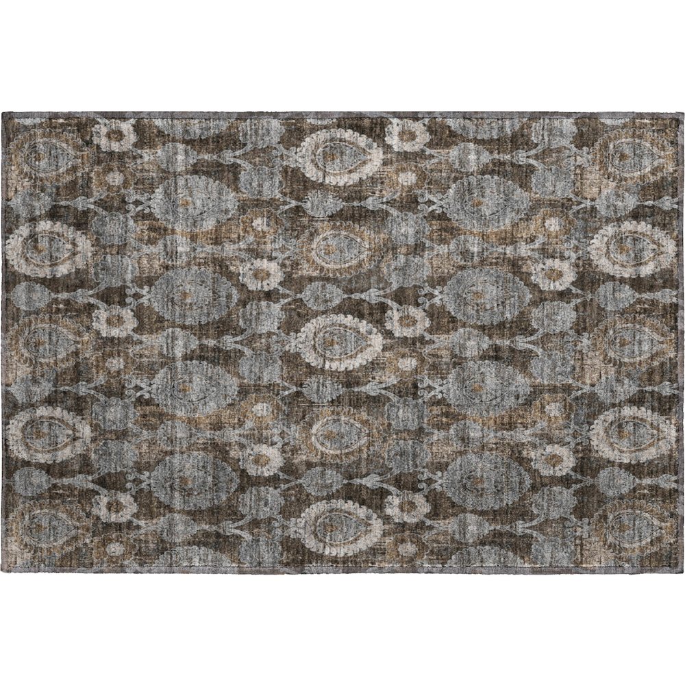 Premium Machine Washable Mayfield AMF821 Chocolate 1'8" x 2'6" Rug. Picture 1