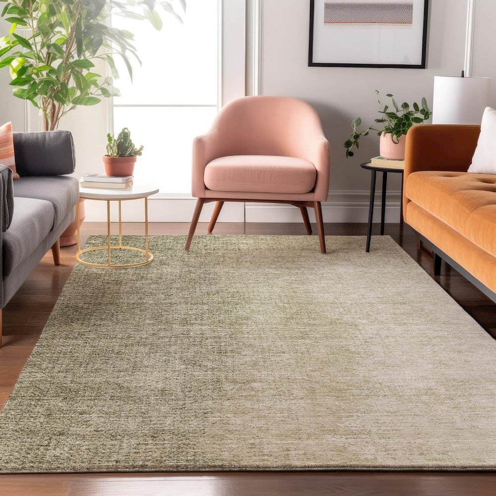 Premium Machine Washable Mayfield AMF822 Brown 2'6" x 3'10" Rug. Picture 5