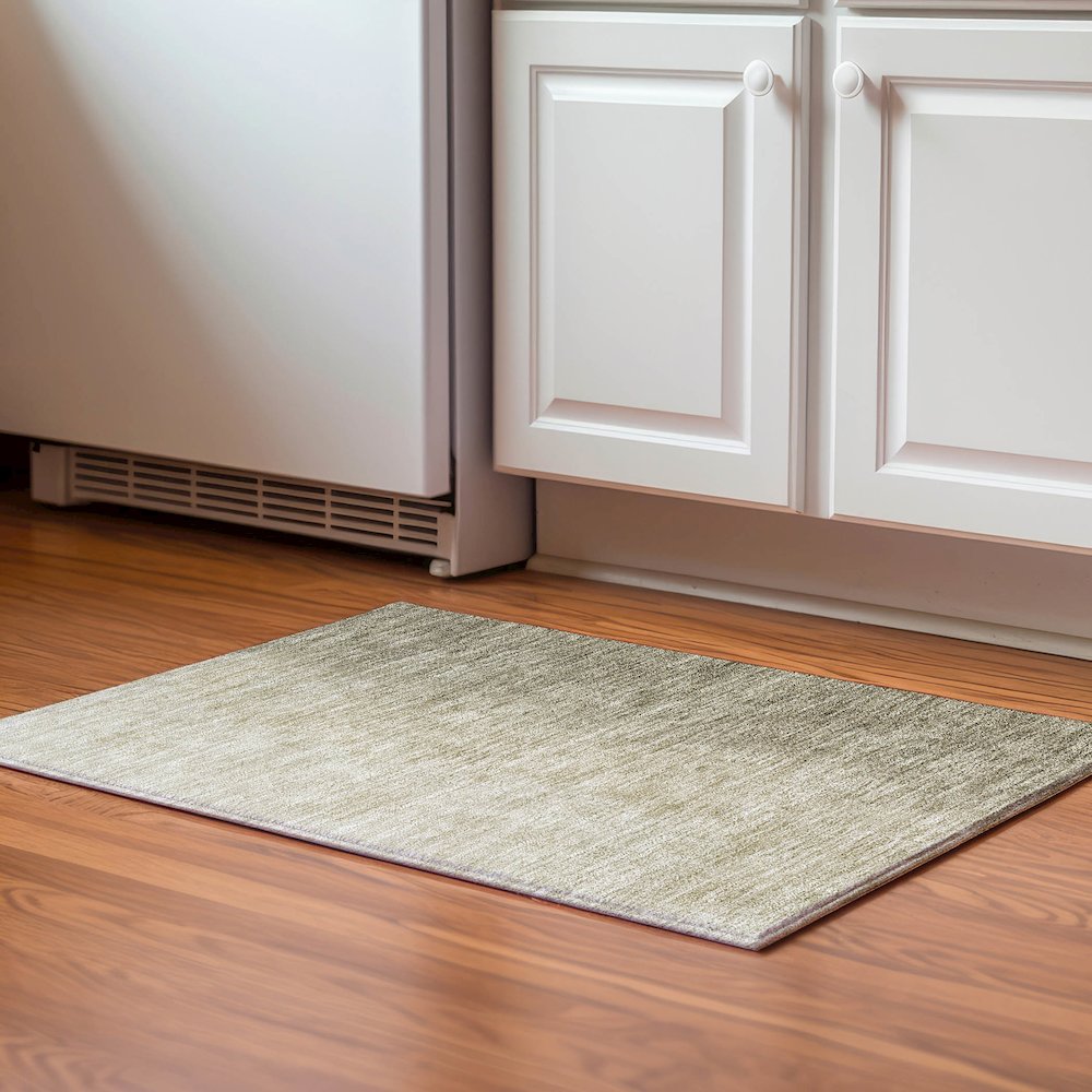 Premium Machine Washable Mayfield AMF822 Brown 1'8" x 2'6" Rug. Picture 5