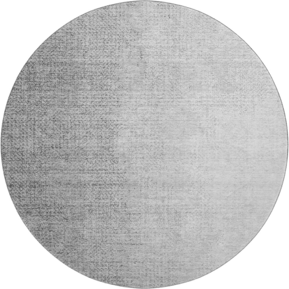 Premium Machine Washable Mayfield AMF822 Gray 8' x 8' Round Rug. Picture 1