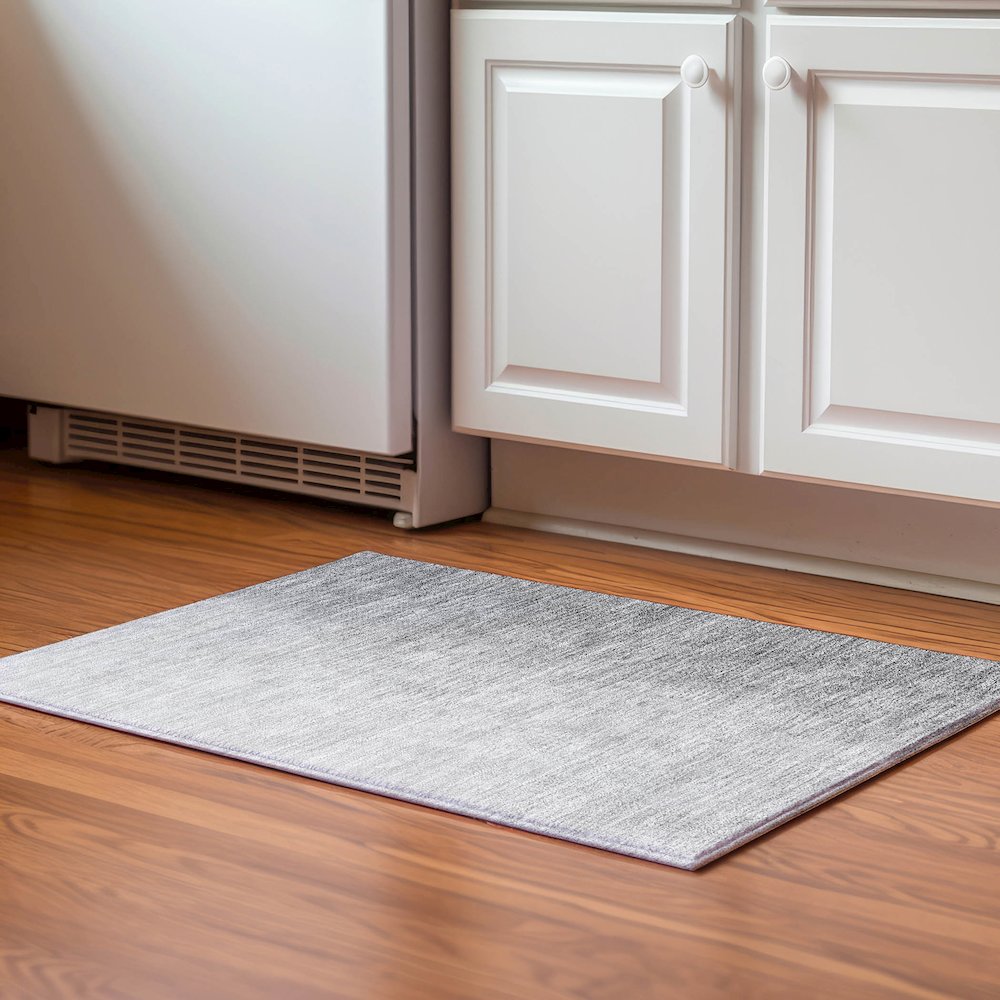 Premium Machine Washable Mayfield AMF822 Gray 1'8" x 2'6" Rug. Picture 5