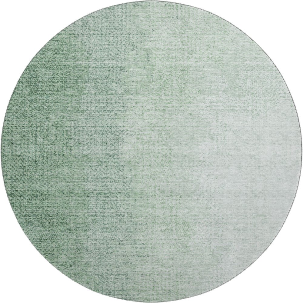 Premium Machine Washable Mayfield AMF822 Green 8' x 8' Round Rug. Picture 1