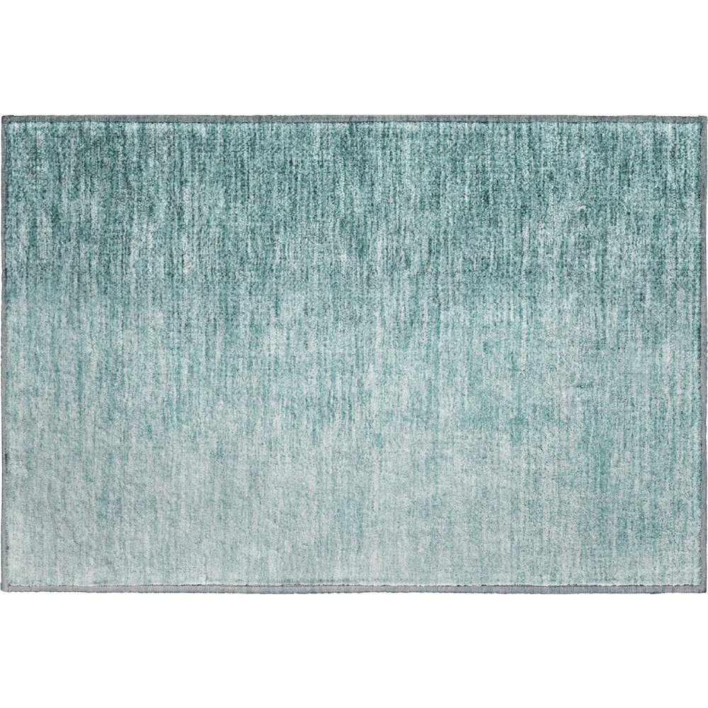Premium Machine Washable Mayfield AMF822 Teal 1'8" x 2'6" Rug. Picture 1