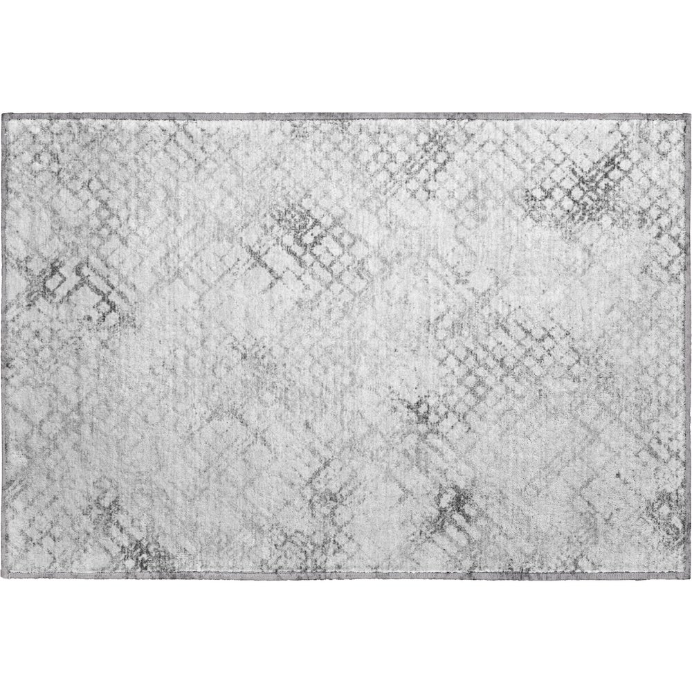 Premium Machine Washable Mayfield AMF824 Gray 1'8" x 2'6" Rug. Picture 1