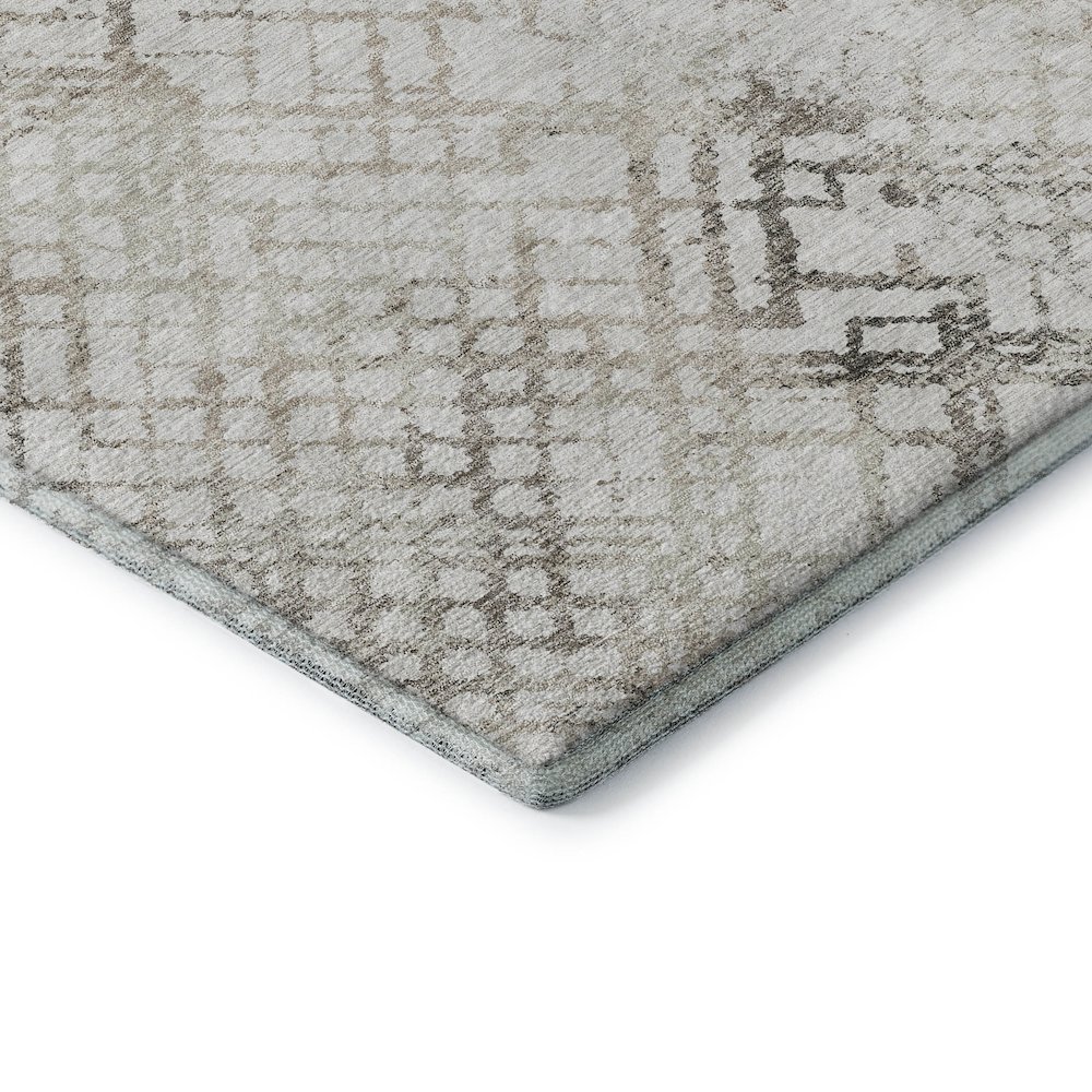 Premium Machine Washable Mayfield AMF824 Taupe 1'8" x 2'6" Rug. Picture 3
