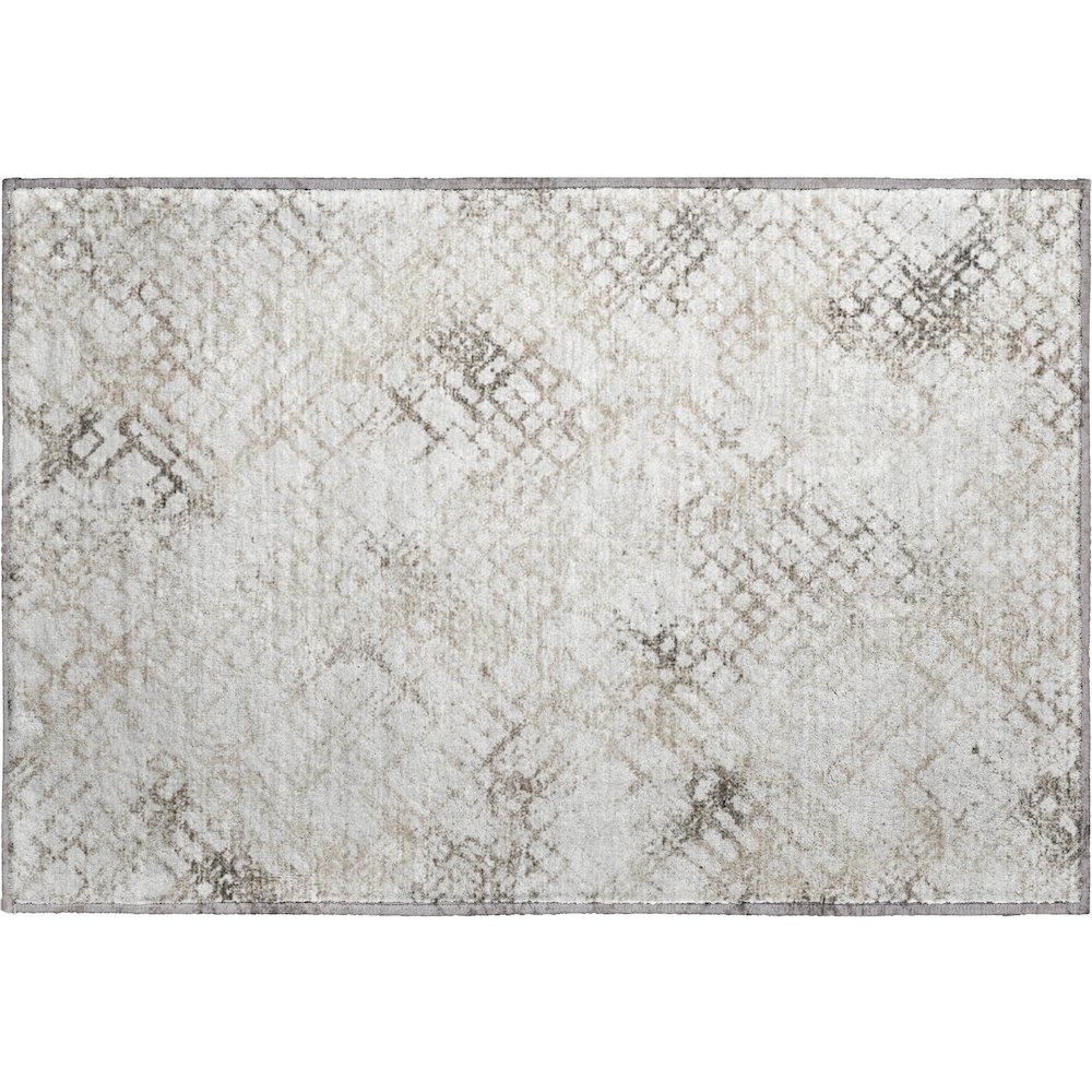 Premium Machine Washable Mayfield AMF824 Taupe 1'8" x 2'6" Rug. Picture 1