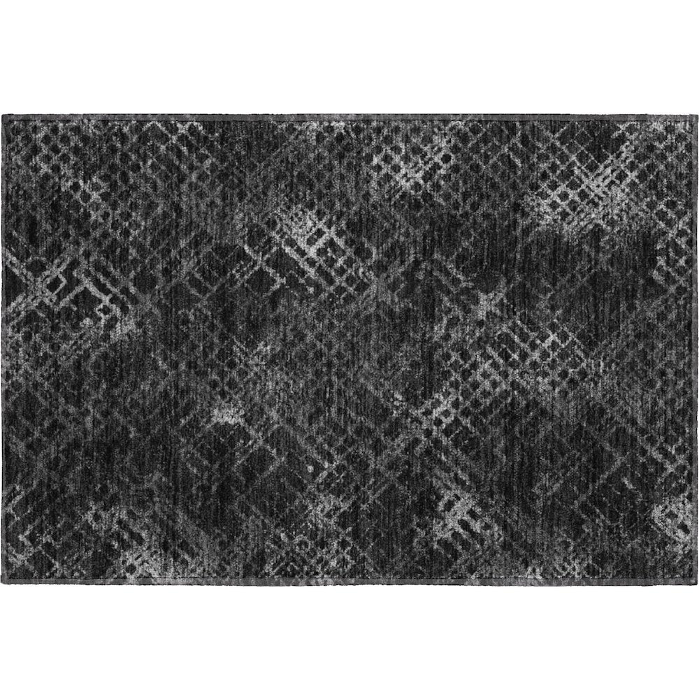 Premium Machine Washable Mayfield AMF825 Charcoal 1'8" x 2'6" Rug. Picture 1