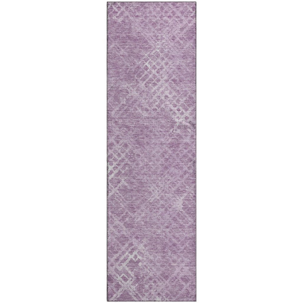 Premium Machine Washable Mayfield AMF825 Lavender 2'3" x 7'6" Runner Rug. Picture 1