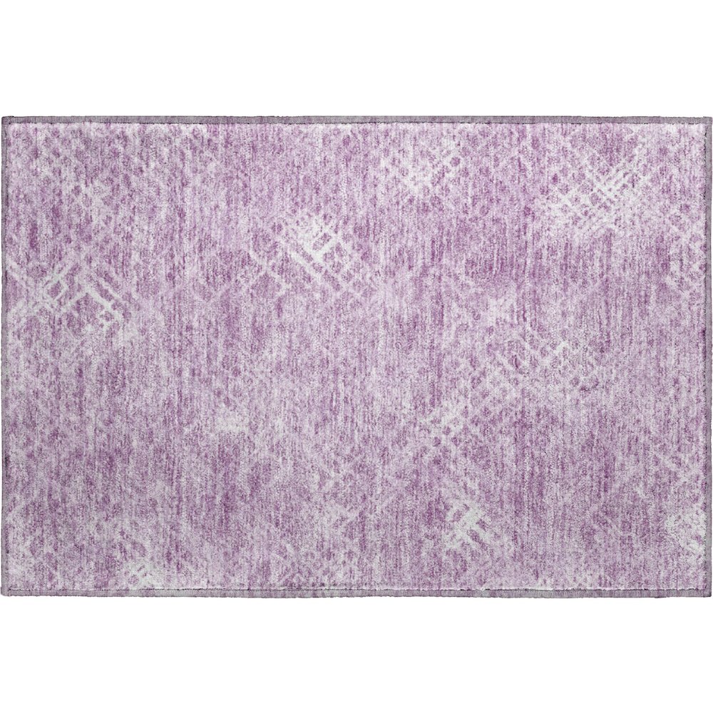 Premium Machine Washable Mayfield AMF825 Lavender 1'8" x 2'6" Rug. Picture 1