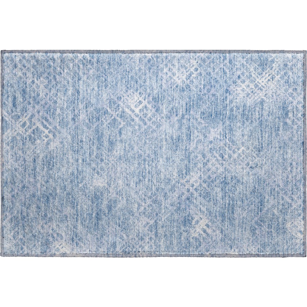 Premium Machine Washable Mayfield AMF825 Sky 1'8" x 2'6" Rug. Picture 1