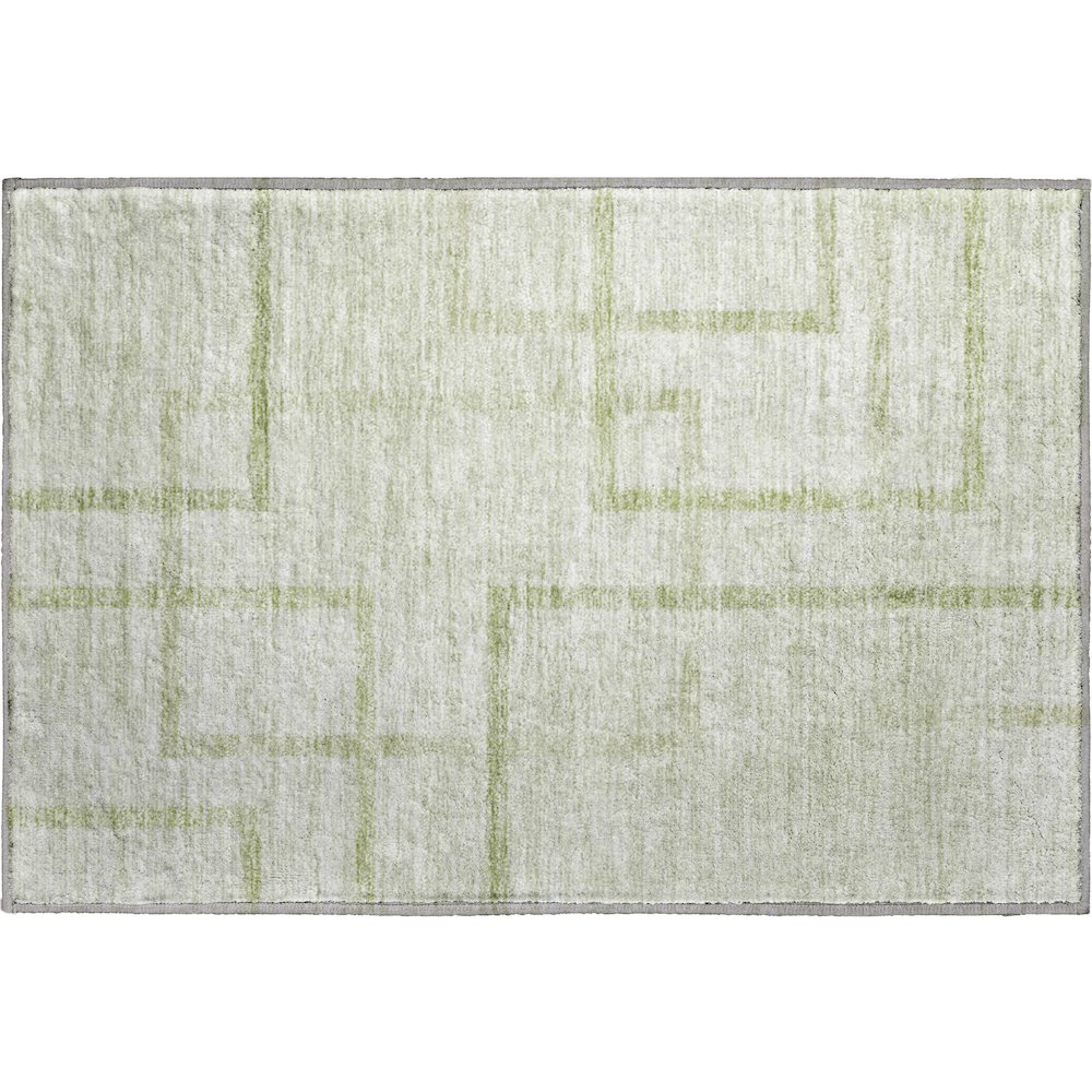 Premium Machine Washable Mayfield AMF827 Aloe 1'8" x 2'6" Rug. Picture 1