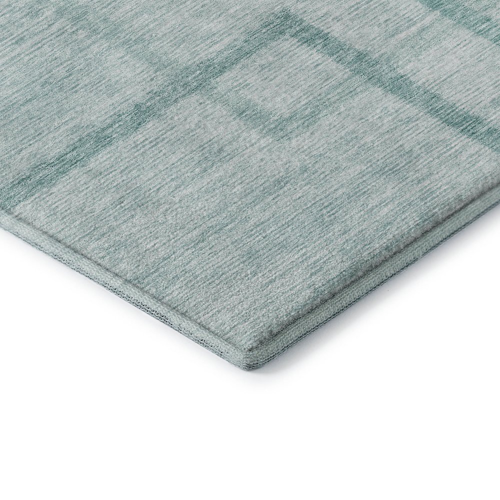 Premium Machine Washable Mayfield AMF827 Teal 1'8" x 2'6" Rug. Picture 3