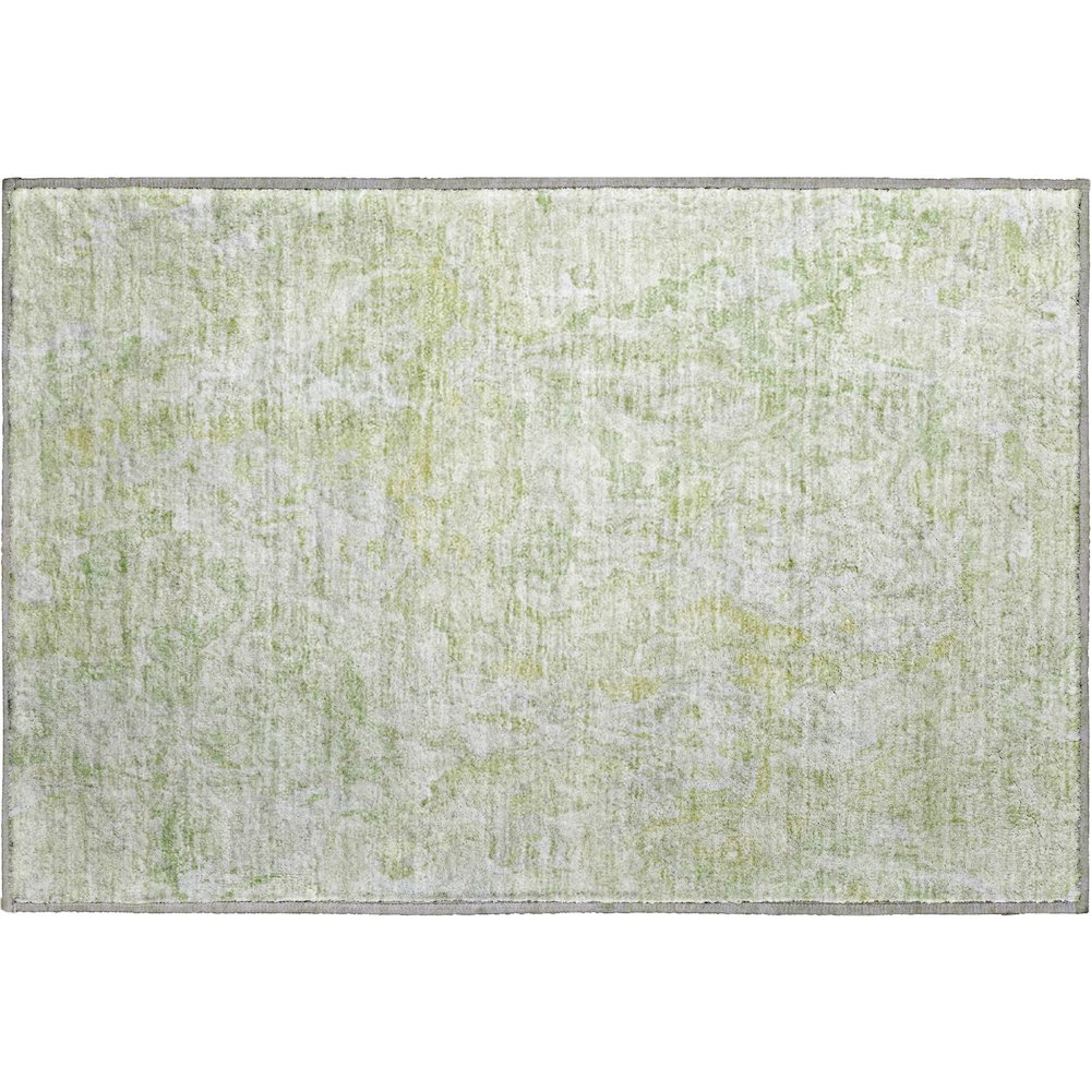 Premium Machine Washable Mayfield AMF829 Green 1'8" x 2'6" Rug. Picture 1