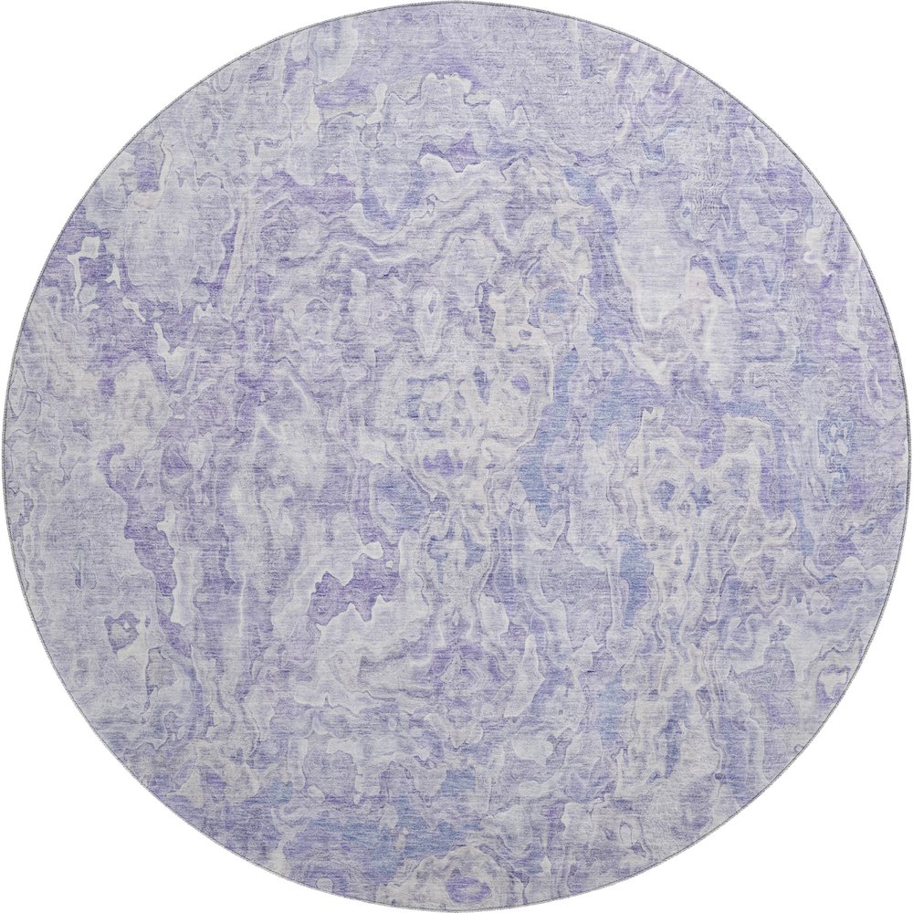 Premium Machine Washable Mayfield AMF829 Plum 8' x 8' Round Rug. Picture 1