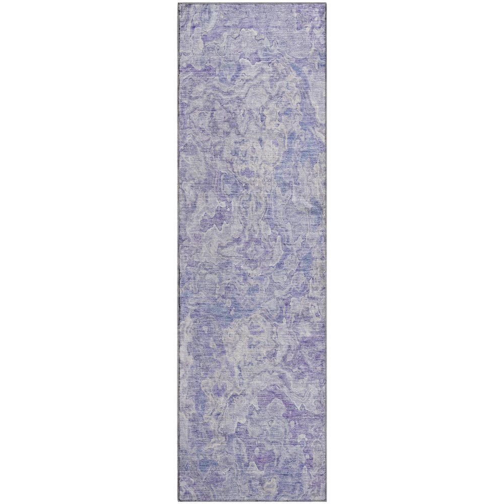 Premium Machine Washable Mayfield AMF829 Plum 2'3" x 7'6" Runner Rug. Picture 1