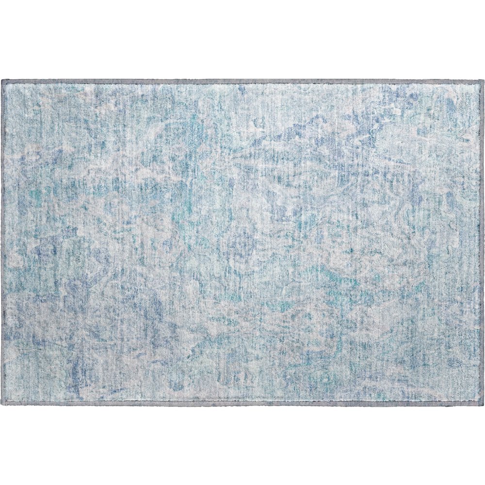 Premium Machine Washable Mayfield AMF829 Sky 1'8" x 2'6" Rug. Picture 1