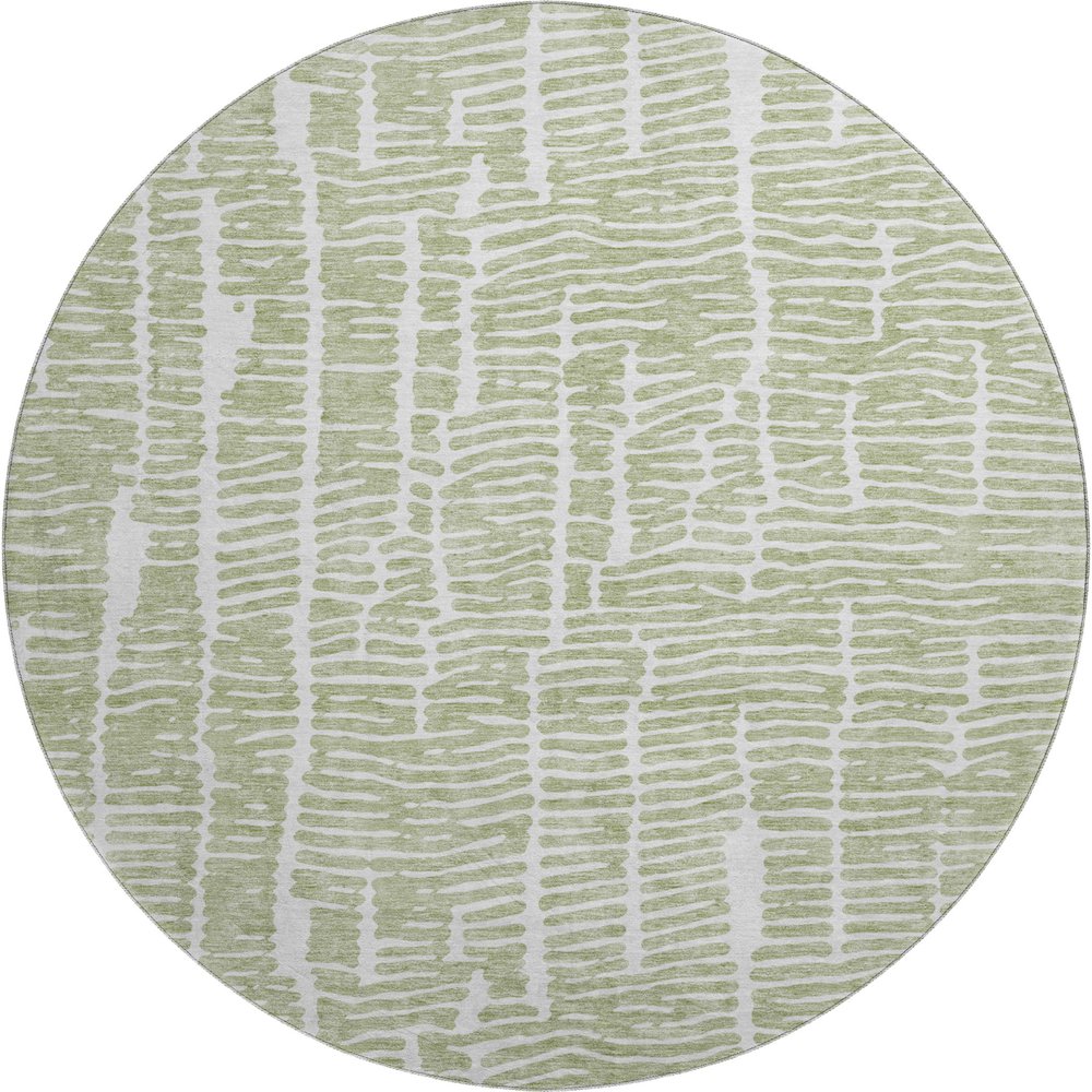 Premium Machine Washable Mayfield AMF830 Aloe 8' x 8' Round Rug. Picture 1