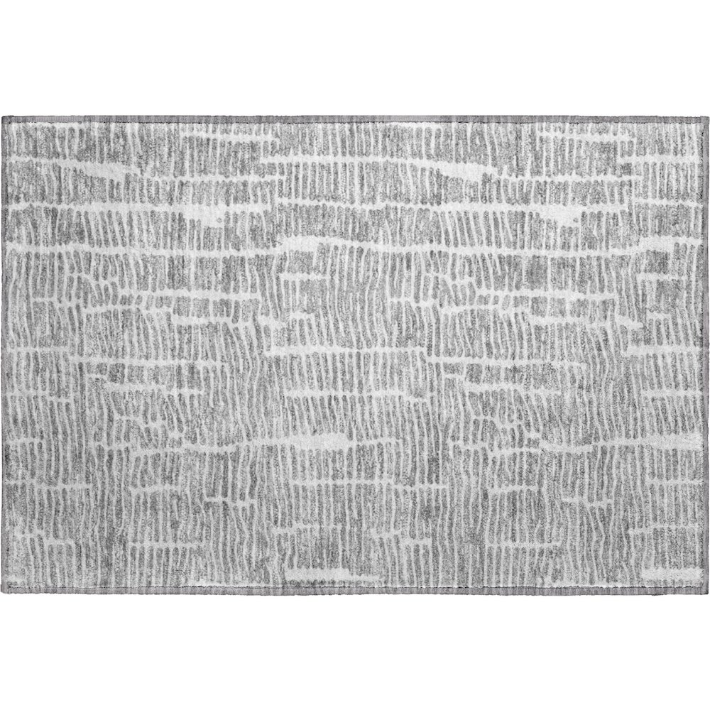 Premium Machine Washable Mayfield AMF830 Gray 1'8" x 2'6" Rug. Picture 1