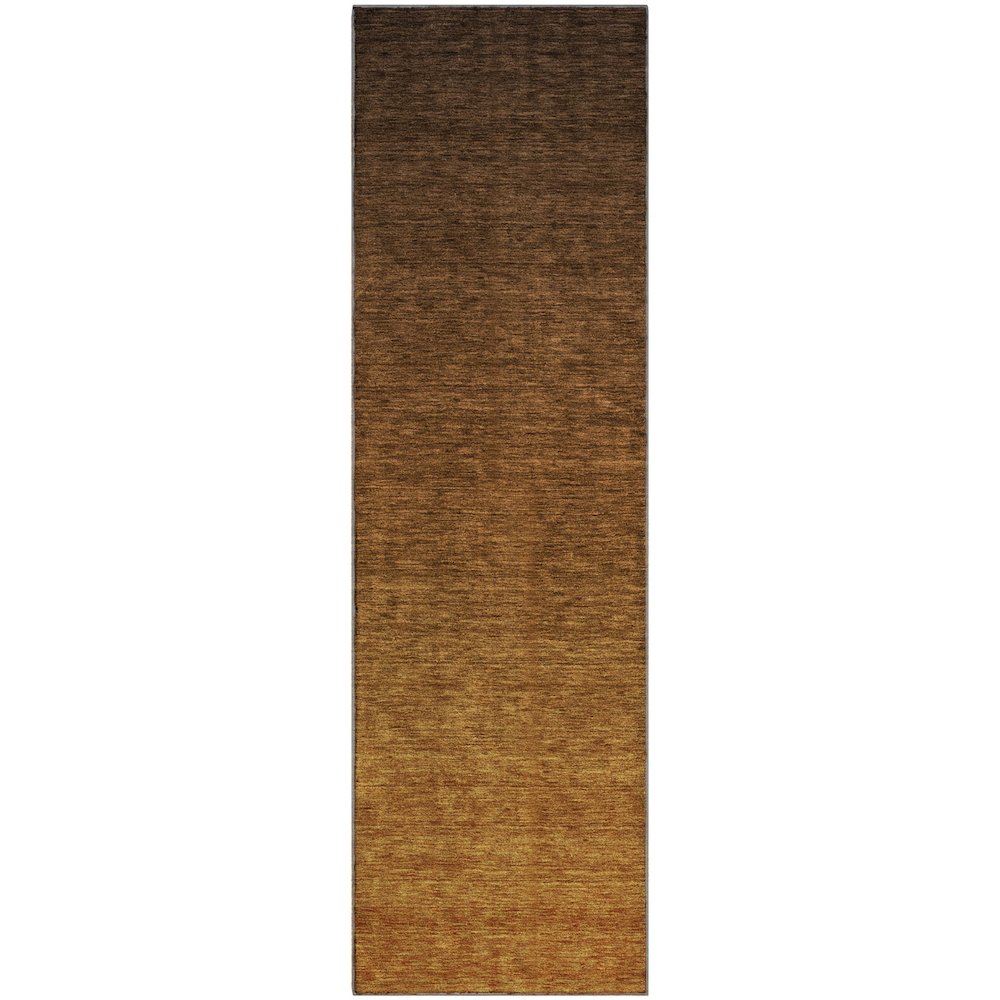 Premium Machine Washable Mayfield AMF833 Chocolate 2'3" x 7'6" Runner Rug. Picture 1