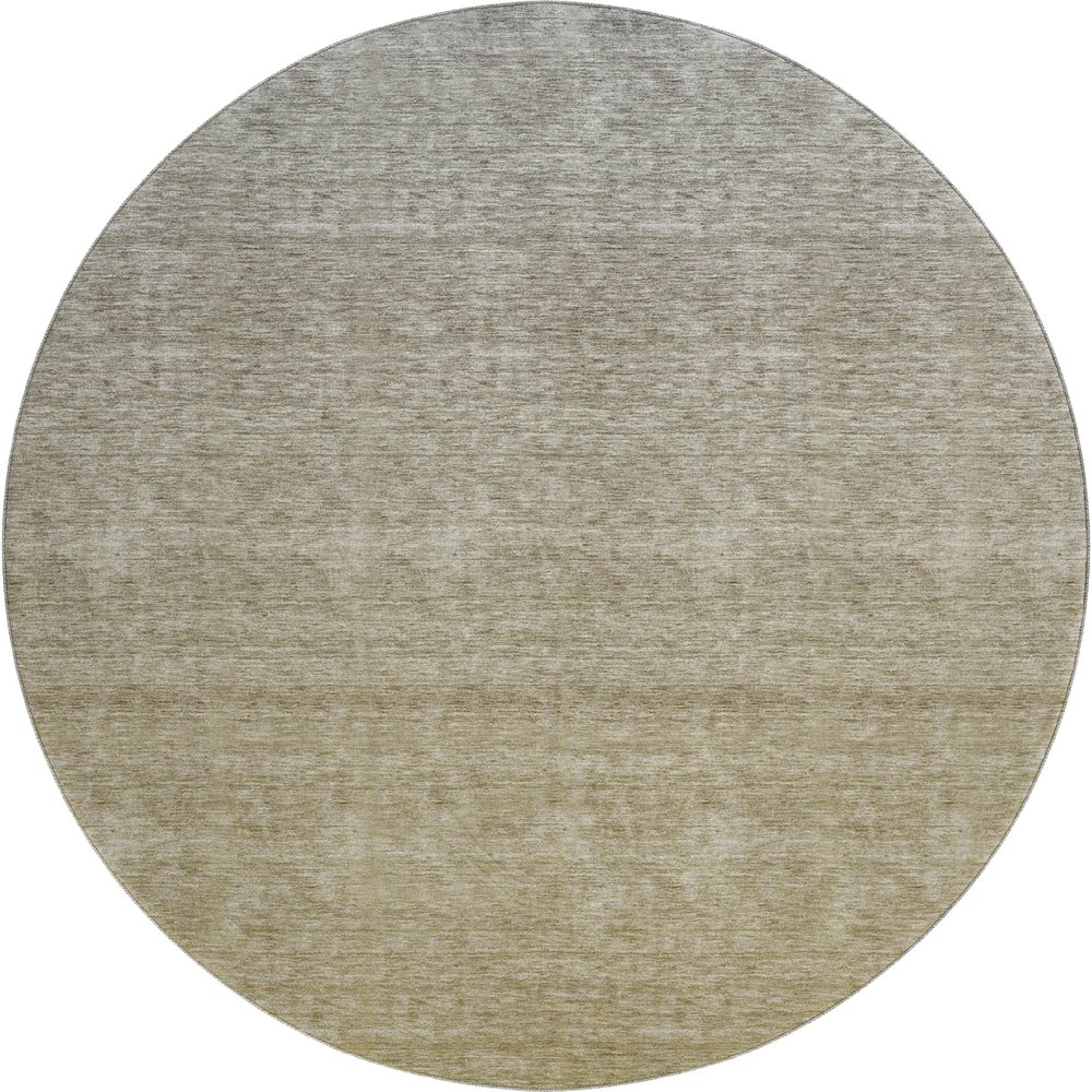 Premium Machine Washable Mayfield AMF833 Gold 8' x 8' Round Rug. Picture 1