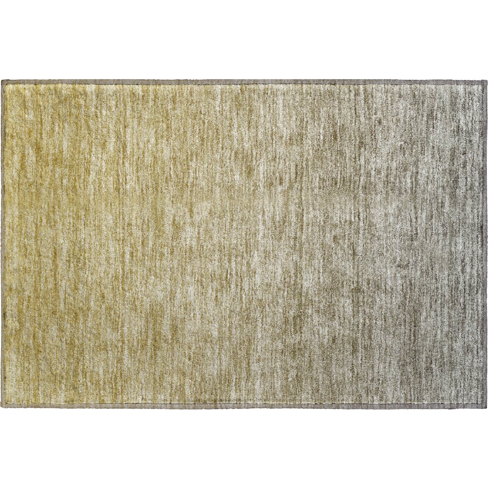 Premium Machine Washable Mayfield AMF833 Gold 1'8" x 2'6" Rug. Picture 1