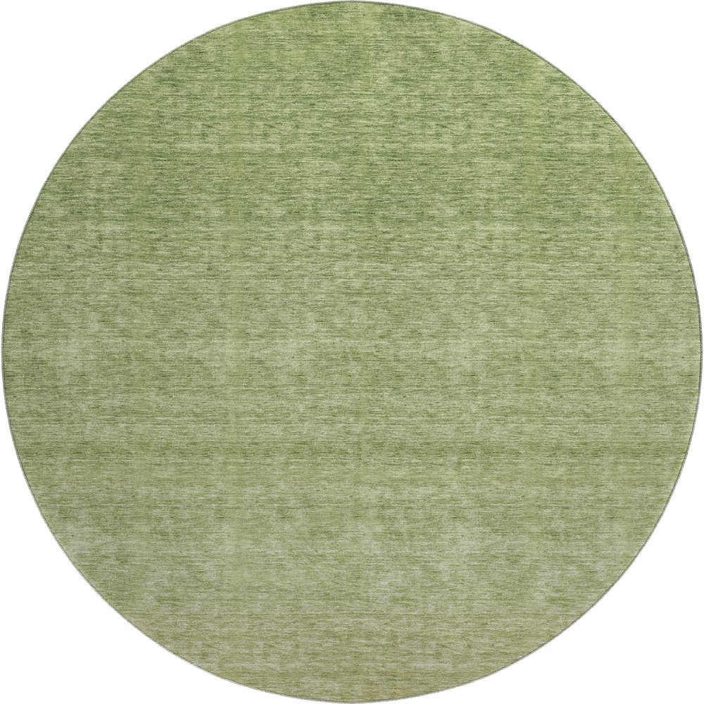 Premium Machine Washable Mayfield AMF833 Green 8' x 8' Round Rug. Picture 1