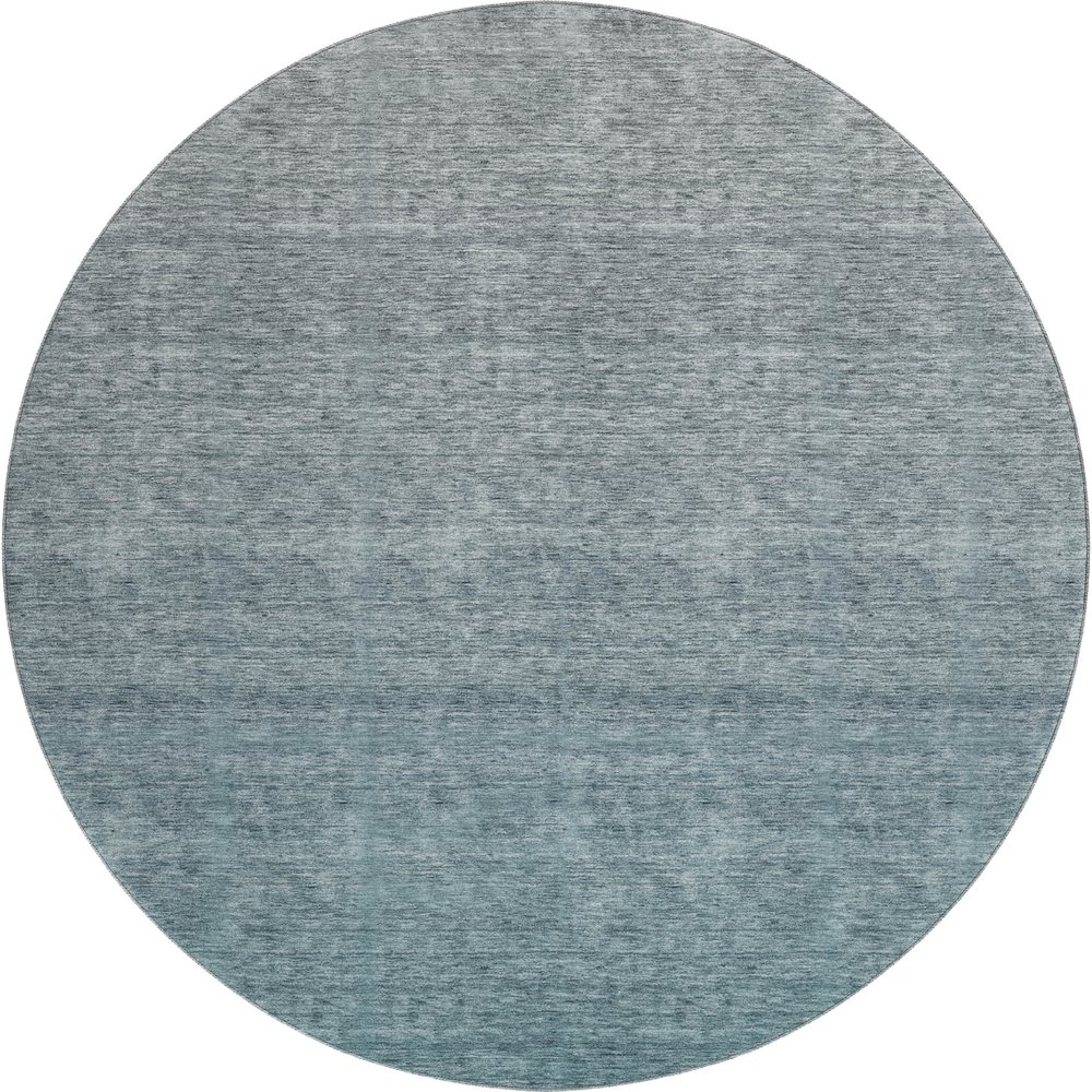 Premium Machine Washable Mayfield AMF833 Teal 8' x 8' Round Rug. Picture 1