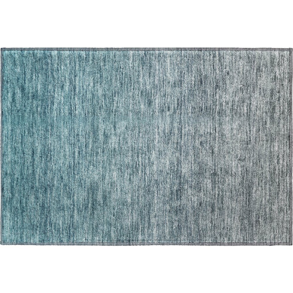 Premium Machine Washable Mayfield AMF833 Teal 1'8" x 2'6" Rug. Picture 1