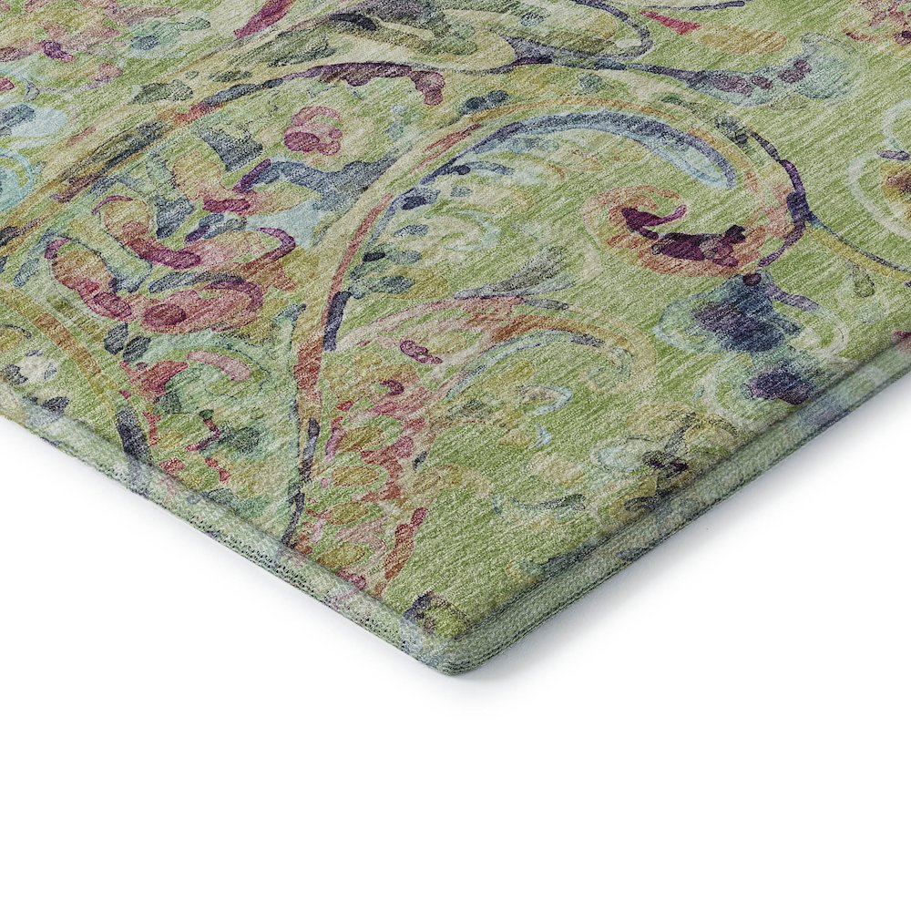 Premium Machine Washable Mayfield AMF834 Aloe 1'8" x 2'6" Rug. Picture 3