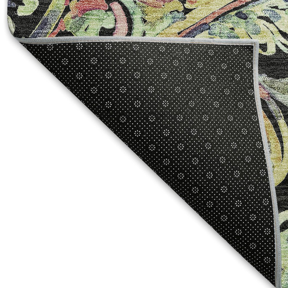 Premium Machine Washable Mayfield AMF834 Black 1'8" x 2'6" Rug. Picture 2