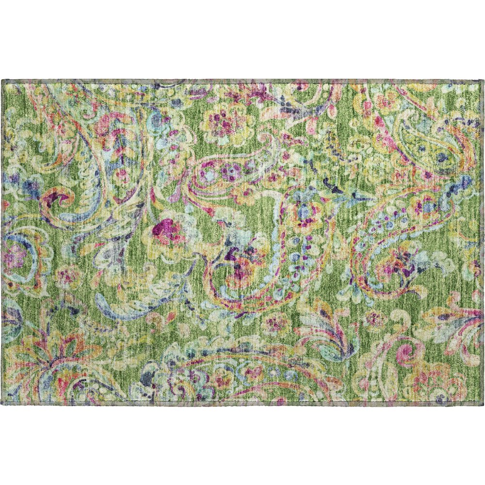 Premium Machine Washable Mayfield AMF834 Fern 1'8" x 2'6" Rug. Picture 1