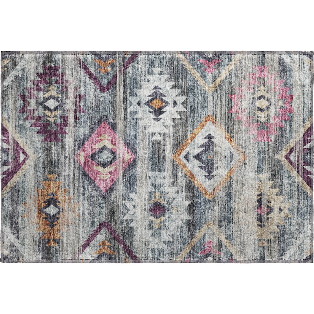 Premium Machine Washable Mayfield AMF836 Gray 1'8" x 2'6" Rug. Picture 1