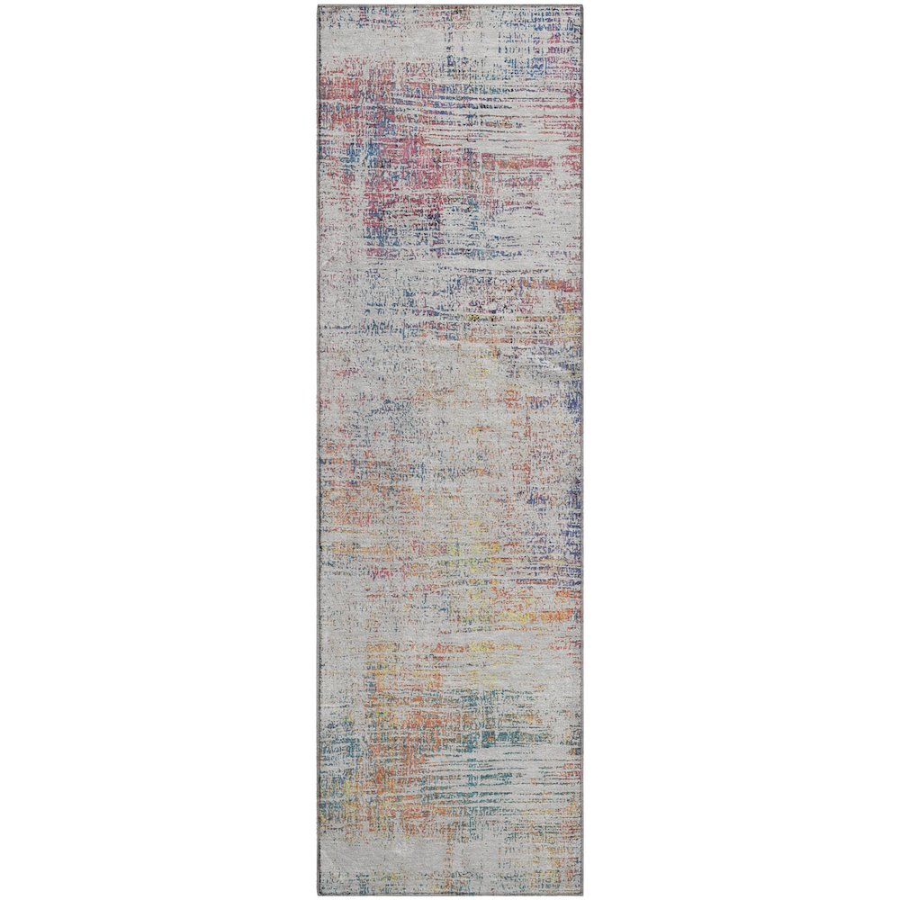 Premium Machine Washable Mayfield AMF838 Ivory 2'3" x 7'6" Runner Rug. Picture 1