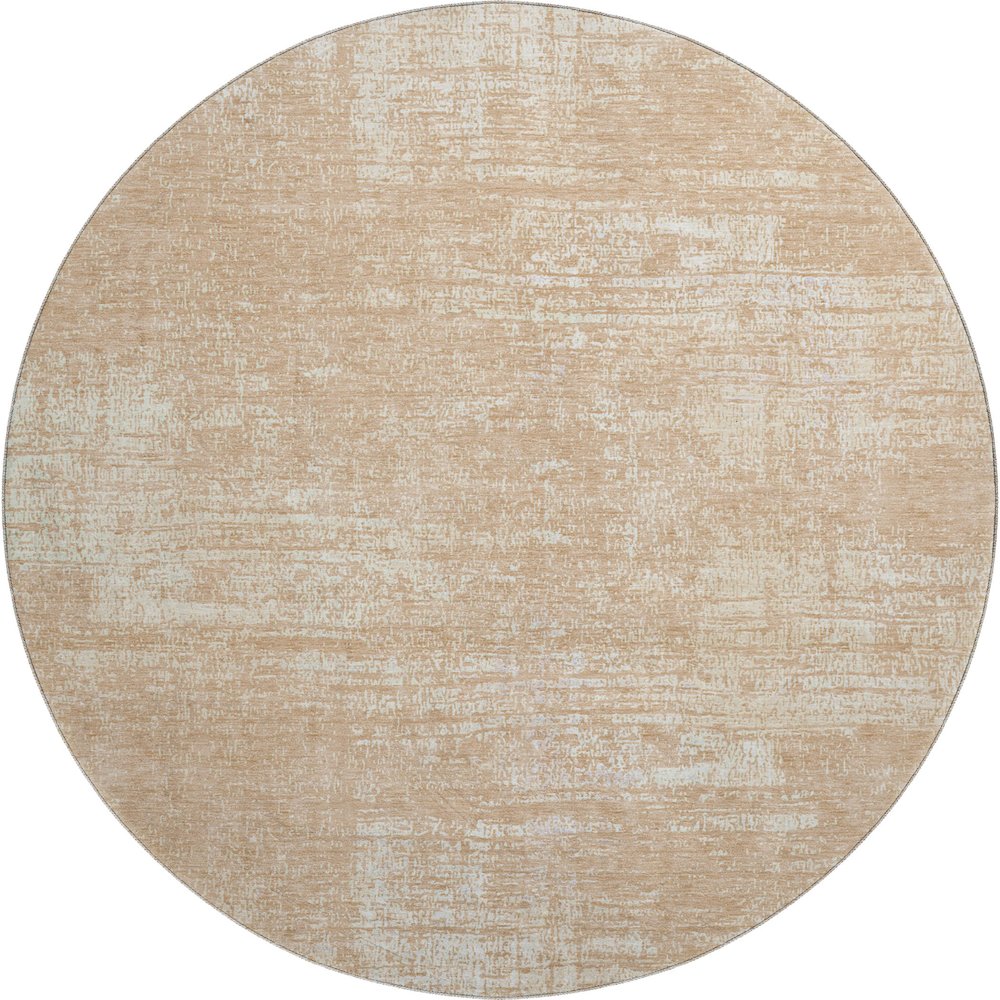 Premium Machine Washable Mayfield AMF839 Coral 8' x 8' Round Rug. Picture 1