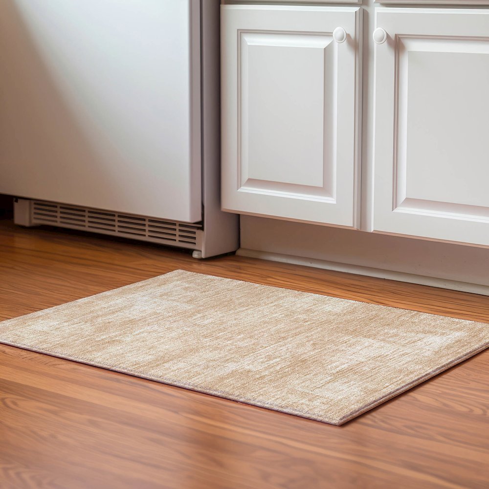 Premium Machine Washable Mayfield AMF839 Coral 1'8" x 2'6" Rug. Picture 5