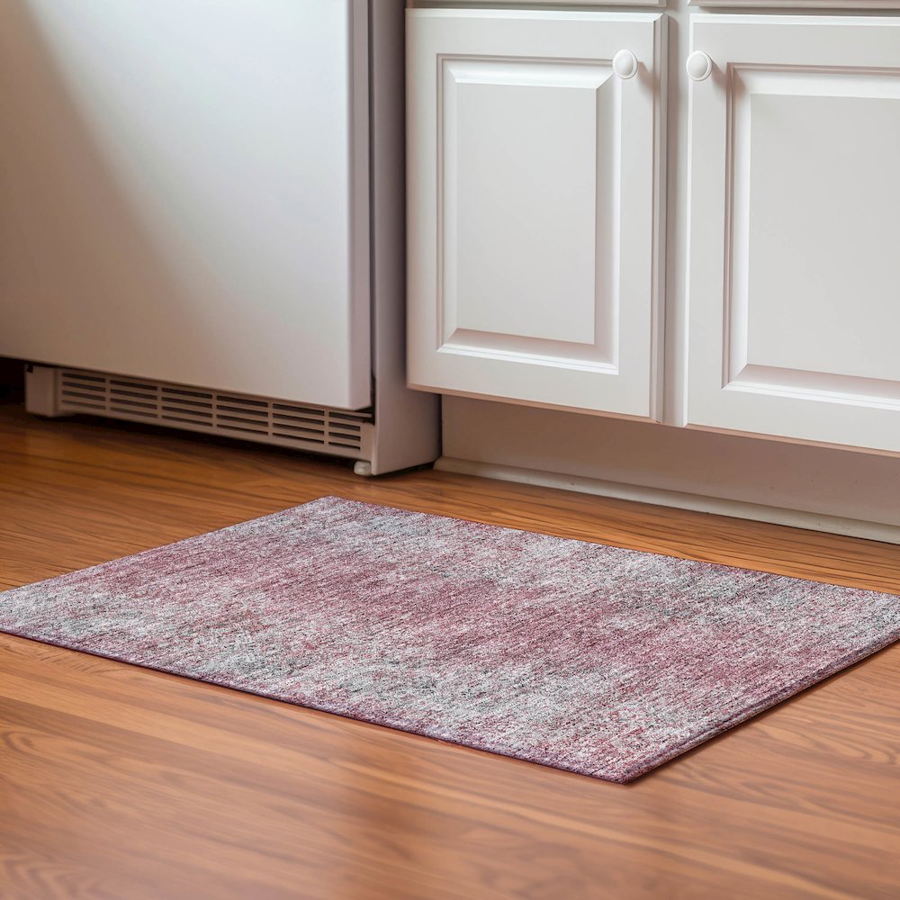 Premium Machine Washable Mayfield AMF840 Merlot 1'8" x 2'6" Rug. Picture 5