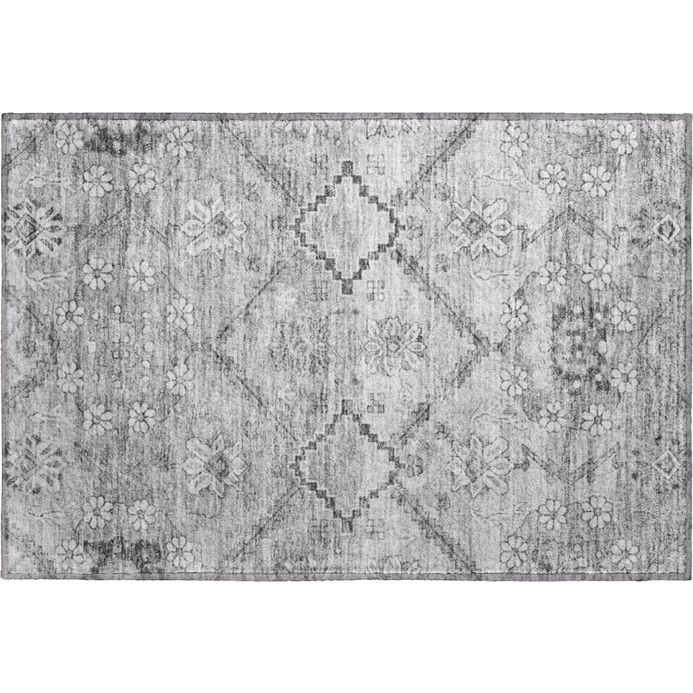 Premium Machine Washable Mayfield AMF841 Gray 1'8" x 2'6" Rug. Picture 1