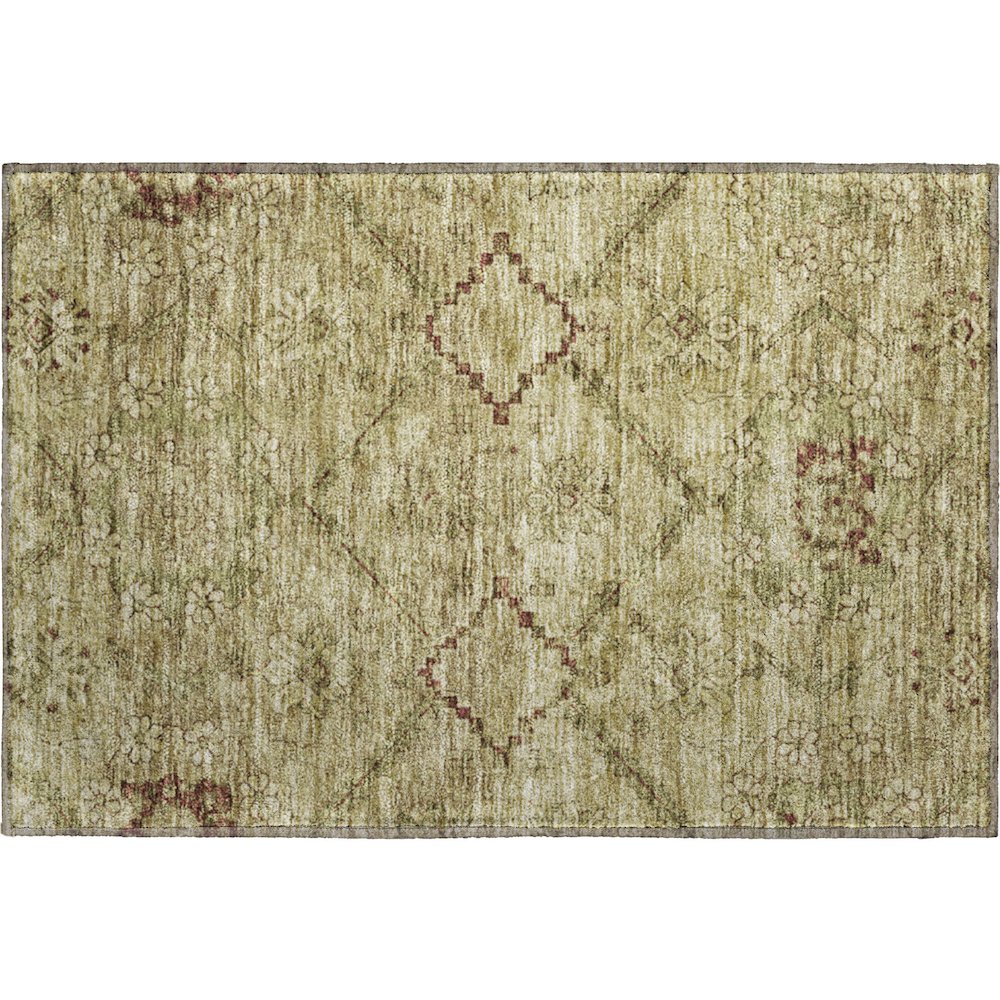 Premium Machine Washable Mayfield AMF842 Brown 1'8" x 2'6" Rug. Picture 1
