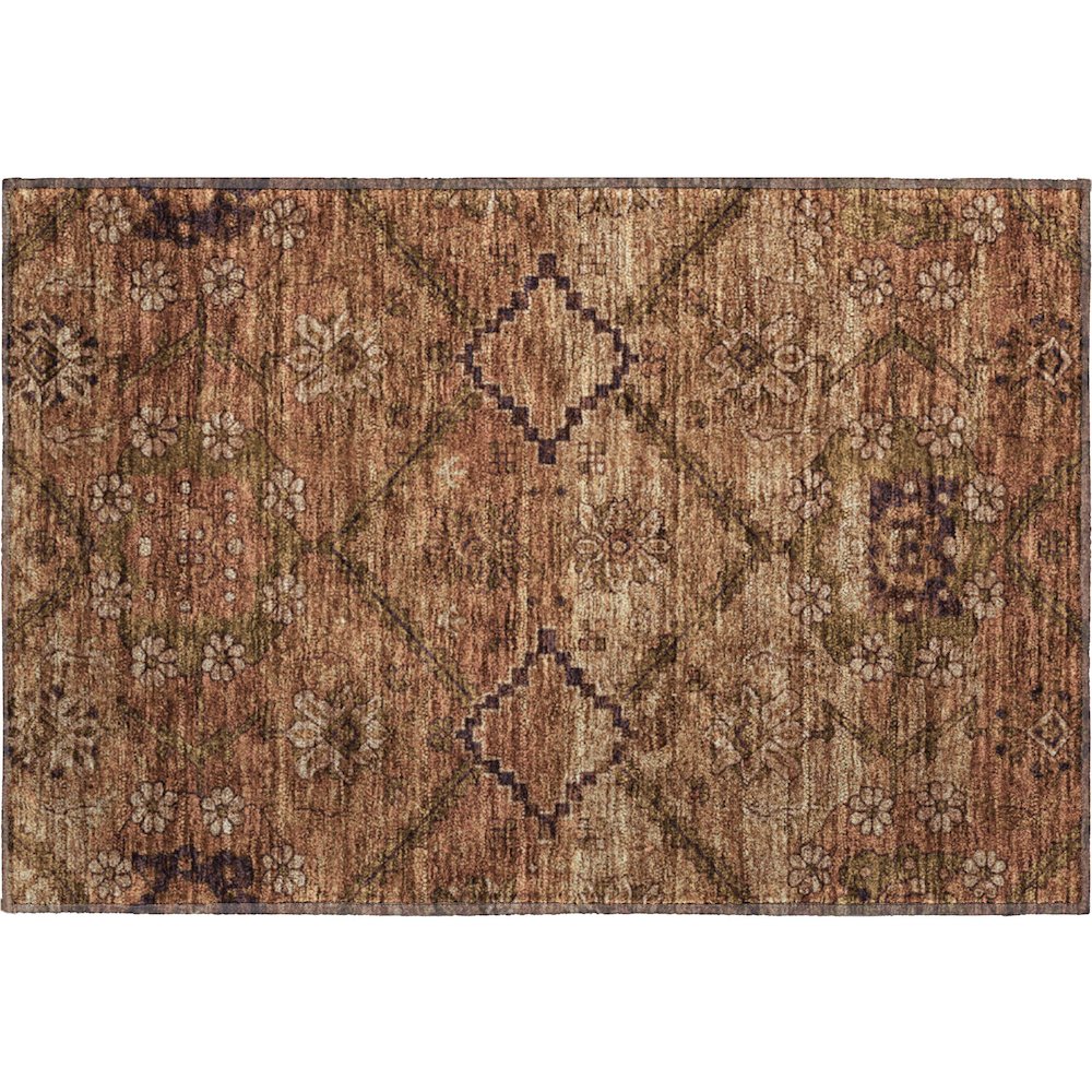 Premium Machine Washable Mayfield AMF842 Paprika 1'8" x 2'6" Rug. Picture 1