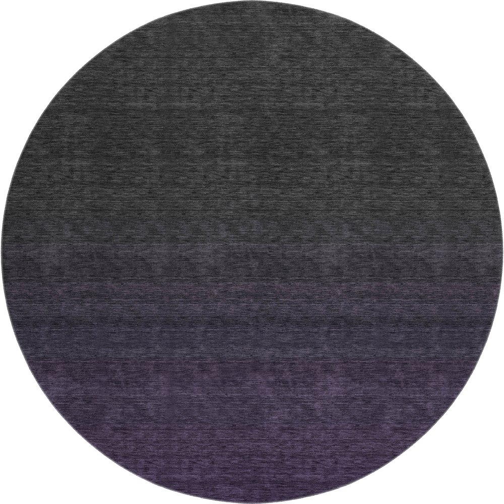 Premium Machine Washable Mayfield AMF844 Eggplant 8' x 8' Round Rug. Picture 1