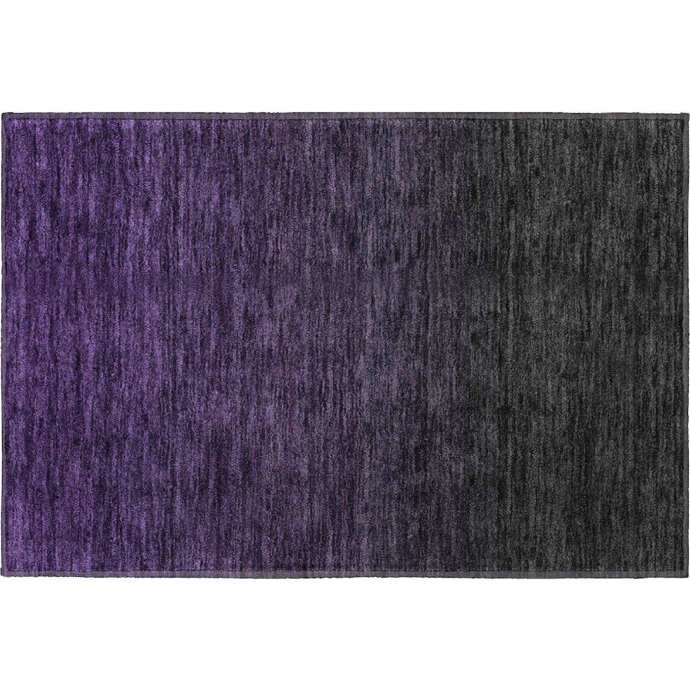 Premium Machine Washable Mayfield AMF844 Eggplant 1'8" x 2'6" Rug. Picture 1