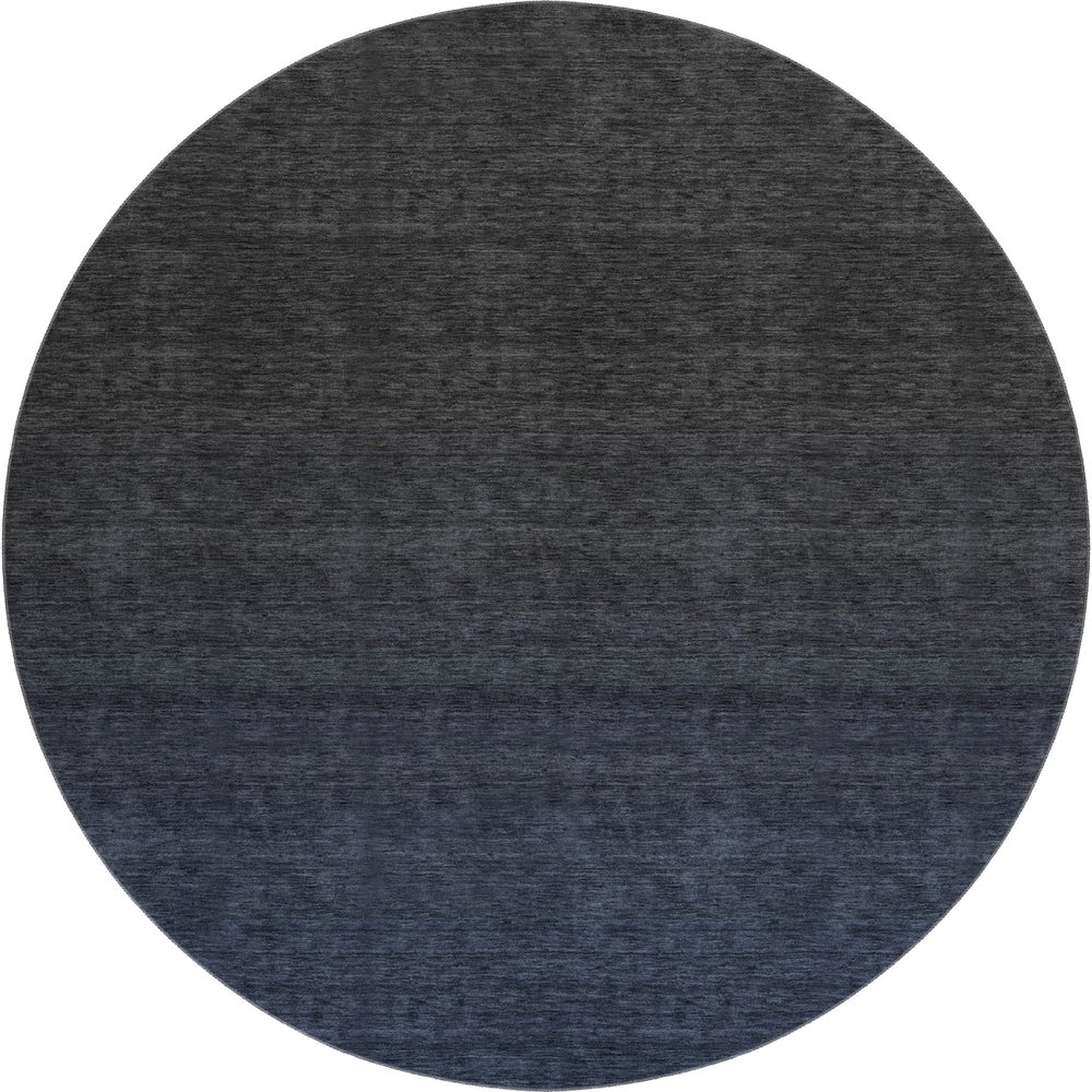 Premium Machine Washable Mayfield AMF844 Navy 8' x 8' Round Rug. Picture 1