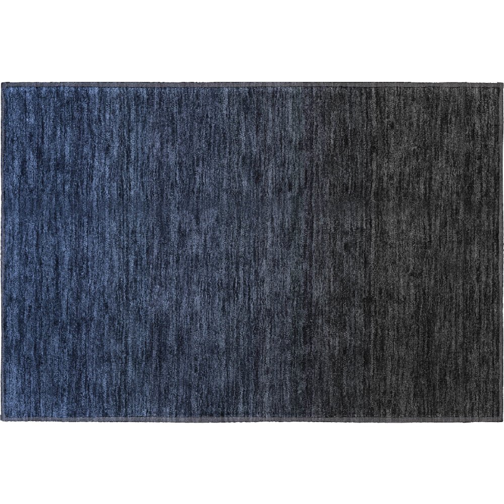 Premium Machine Washable Mayfield AMF844 Navy 1'8" x 2'6" Rug. Picture 1