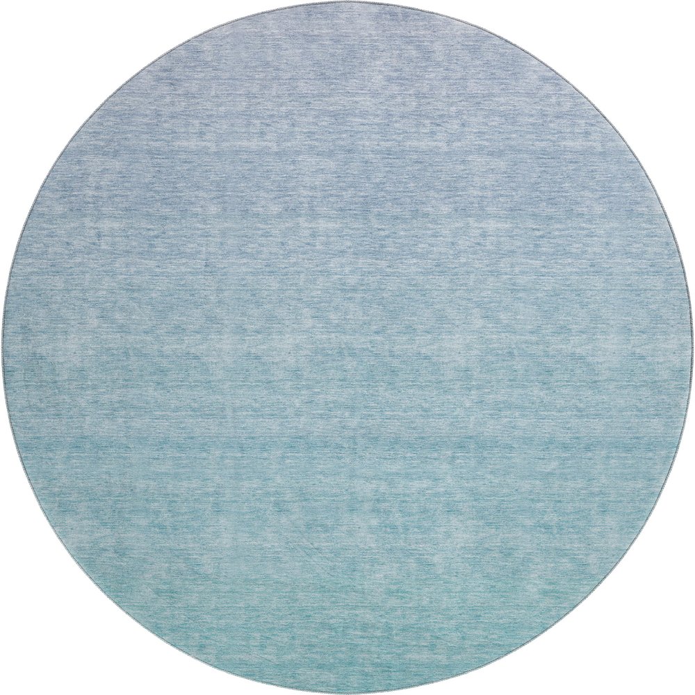 Premium Machine Washable Mayfield AMF845 Sky 8' x 8' Round Rug. Picture 1