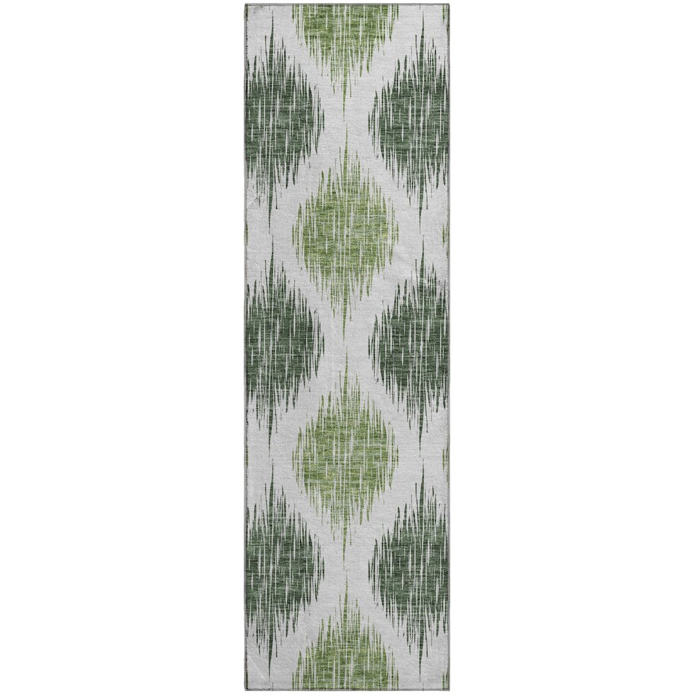 Premium Machine Washable Mayfield AMF848 Fern 2'3" x 7'6" Runner Rug. Picture 1