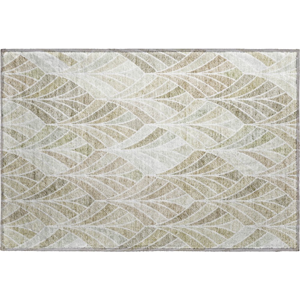 Premium Machine Washable Mayfield AMF851 Khaki 1'8" x 2'6" Rug. Picture 1